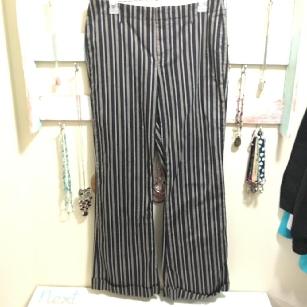 GAP - Wide leg cuffed stripe pants